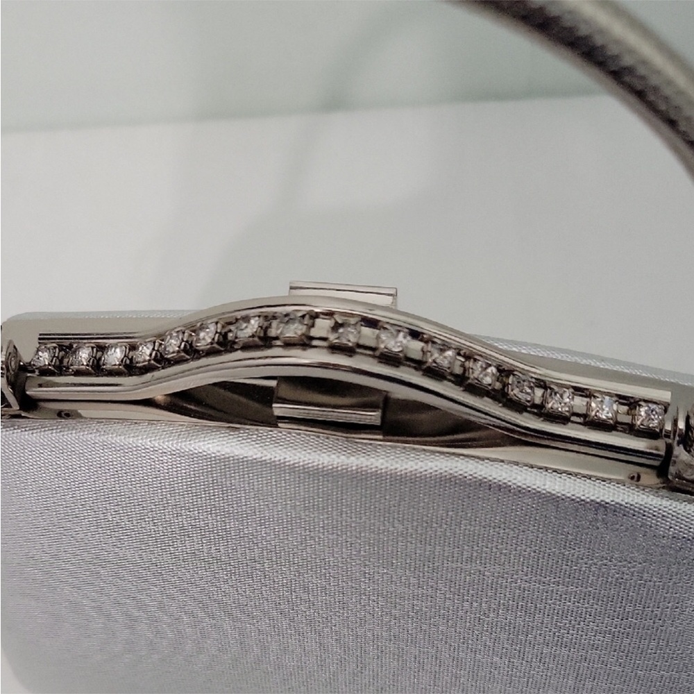 Women Elegant Silver Color Clutch - Picture 7 of 12